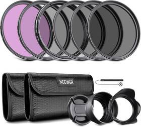 10103888 Neewer 43mm Nd Lens Filter Kit Uv Cpl Fld Nd2 Nd4 Nd8 Hood And