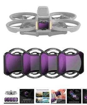 10104251 Neewer Snap On Nd Filter Set 4 Pack Neutral Density Filters For Dji Avata 2