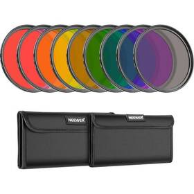 Neewer 191073083769 9 Pack Full Color Lens Filter Set 72mm Closeout