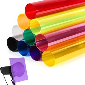 Az-nezyo-2280 Nezyo 10 Pcs 16 X 30 Inch Colored Gel Light Filter Color Correction Trans