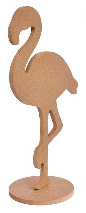 Cr86403 Nicole Crafts 3 Pack Little Birdie Mdf Standing Flamingo 6.5 Inch X12 -6.5