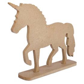 Cr86413 Nicole Crafts 3 Pack Little Birdie Mdf Standing Unicorn 6.5 Inch X5 -6.5