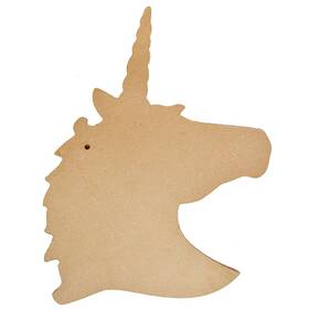 Cr86419 Nicole Crafts Little Birdie Mdf Base Unicorn Head 10 Inch X13 -unicorn