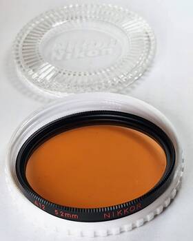 Nka12 Nikon Nikkor 52mm A12 85a 85-a Orange Glass Lens Filter Japan 52 Mm With Case
