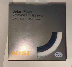 16.5-stop Nisi N-674387 Solar Filter Pro Nano Uv/ir Cut Nd 77mm - New