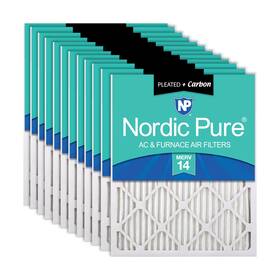 16x20x1m14 Nordic Pure C-12 16x20x1 Actual Size 15 1/2 X 19 3/4 Pleated Air Filters