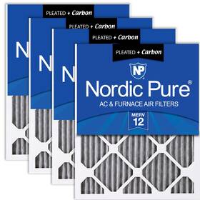 18x20x1pm12c-4 Nordic Pure 18x20x1 Actual Size 17 1/2 X 19 3/4 Furnace Air Filters