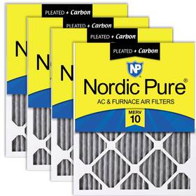 20x22x1pm10c-4 Nordic Pure 20x22x1 Actual Size 19 1/2 X 21 7/16 3/4 Furnace Air Filters