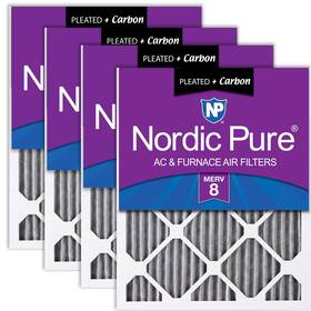 24x24x1pm8c-4 Nordic Pure 24x24x1 Actual Size 23 3/8 X 3/4 Furnace Air Filters
