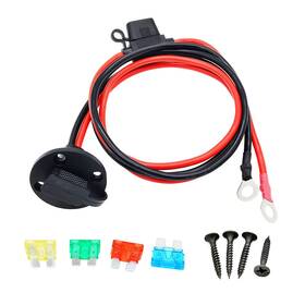 02223 Nuofany 39.3 Inch 10awg Sae To O-ring Connector Extension Cable With 5 Fuses C