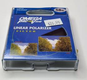 Pl58o Omega Genuine 58mm Polarizer Pl Glass Lens Filter Made In Japan 58 Mm