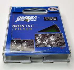 X158o Omega Genuine 58mm Green X1 #x1 X-1 X 1 Glass Lens Filter Made In Japan 58 Mm