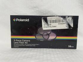 Pl3fil58 Polaroid 3-piece Camera Lens Filter Kit Uv Cpl Fld 58mm Threaded Circular