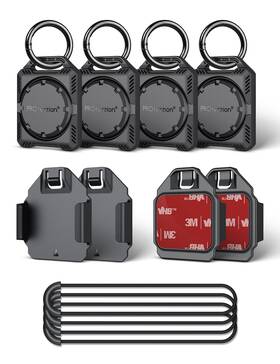 At-pc1k4 Profezzion 4-pack Secure Air Tag 2nd And 1st Gen Holder Case With Key Ring 3m