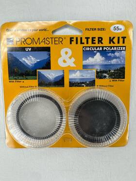 Promaster 029144011222 Uv And Circular Polarizer Filter Kit 55mm New In Packaging