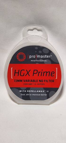 Promaster 029144056872 Hgx Prime 72mm Variable Nd Filter 1.3 - 8 Stops Repellamax Ii Promaster 029144056872 Hgx Prime 72mm Variable Nd Filter 1.3 - 8 Stops Repellamax Ii