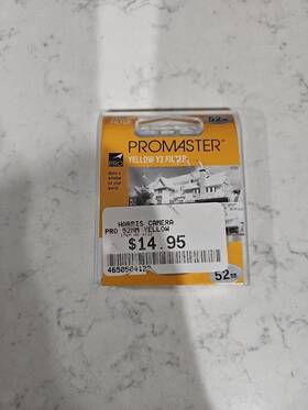 4122 Promaster 52mm Yellow Filter New