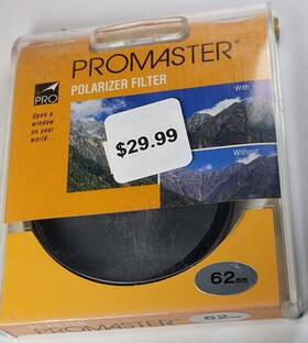 B62pl Promaster 62mm Polarizer Pl Glass Lens Filter Japan 62 Mm Polarizing E62 E-62