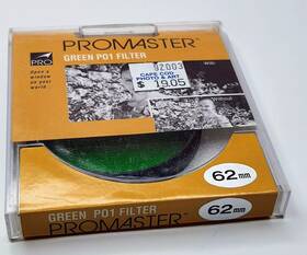 Po162 Promaster Pro 62mm Green P01 #p01 P0-1 P1 Glass Lens Filter Made In Japan 62 Mm