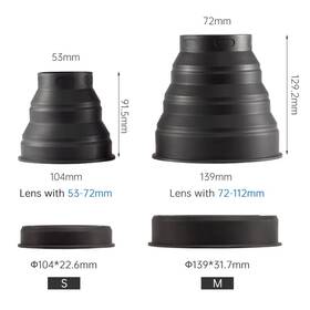 Zgz-003 Proxxi Collapsible Anti-reflective Reversible Lens Hood For Dslr Cameras 54-82mm Zgz-003 Proxxi Collapsible Anti-reflective Reversible Lens Hood For Dslr Cameras 54-82mm