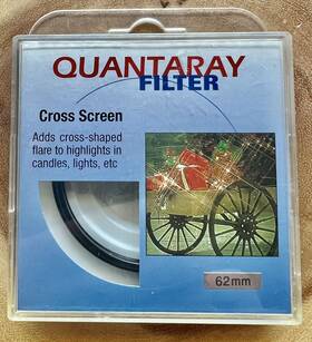 24-166-2188 Quantaray Cross Screen Lens Filter Multi-coated Brand New Free Shipping Nwt