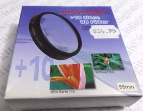 24-166-8367 Quantaray 55mm Macro 10 Close-up Lens Filter No.10 For Dslr Slr Film Digital Camera 55 Mm