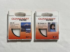 241665074 Quantaray 52mm Mc Uv Haze And Skylight 1a Camera Lens Filters Lot Of 2