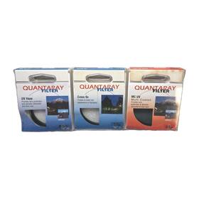 241665819 Quantaray 55mm And 49mm Filter Set - Three Filters Mc Uv Haze Cross 6x