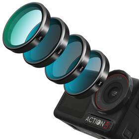 Rg-ac5-4nd Reygeak Lens Filter Set For Dji Action 5 Pro/4/3 4 Pack Cpl Nd8 Nd16 Nd32 Polarizing