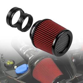 Us-af014-a-r Rulline 76mm 89mm 102mm Air Filter 3 Inch 3.5 4 Cold Intake Universal Red