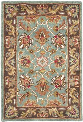 Hg812b-24 Safavieh Heritage Collection Accent Rug - 2ft3 Inch X 4ft Blue And Brown Handmade T