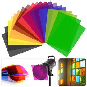 Hd100a Samnisoo 20 Pack Color Correction Gel Light Filter For Lamp Headlight Photo Studio Strobe