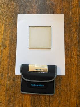 68-083344 Schneider Optics 4x4 Inch Black Frost 1 Glass Filter Used 68-083344 Schneider Optics 4x4 Inch Black Frost 1 Glass Filter Used
