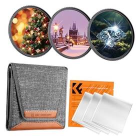 Au-sku.2135v1 Shenzhen Zhuoer Photograph 82mm Star Filters Kit 3pcs 4 Points 6 8 Cross Screen