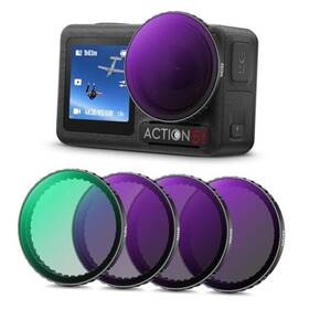 Sku.2337v1 Shenzhen Zhuoer Photograph Snap On Pl And Nd Filter Kit Compatible With Dji Osmo Action Cpl Nd8 Nd16 Nd32