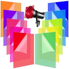 Siqinzongwa 794677220518 10 Pcs Color Gel Light Filter Transparent Plastic Sheets 8.5x11