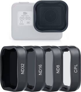 Gpo-9029 Soonsun Nd Filter Kit For Gopro Hero 5/6/7 Black 4-pack Nd8 Nd16 Nd32 Cpl