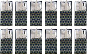 Stephanie Imports 788089176167 Set Of 12 Hanukkah Cutlery Paper Holders 7 Inch X 4