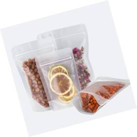 Strendier 859842293178 Premium 5 Pcs Stand-up Ziplock Frosted Transparent Pouches 7.9x11.8 Inch ̵
