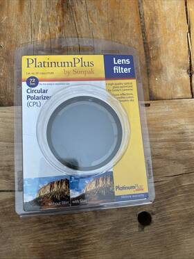 Sunpak 090729202151 72mm Platinum Plus Circular Polarizer Lens Cpl Filter Optical Glass New