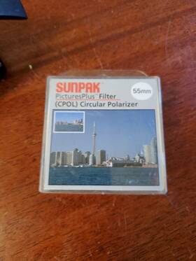 Sunpak 090729700336 Picture Plus 55mm Cpol Circular Polarizer In Original Case
