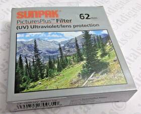 Cf-7035-uv Sunpak 62mm Uv Ultraviolet Lens Protection Filter Safety Protector 62 Mm New