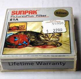 Cf-7119-81a Sunpak Genuine 52mm 81a 81-a 81 A Color Conversion Glass Lens Filter Japan 52 Mm