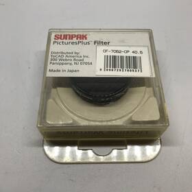 Cf7052cp Sunpak Pictures Plus 40.5mm Cpol Circular Polarizer Filter Made In Japan
