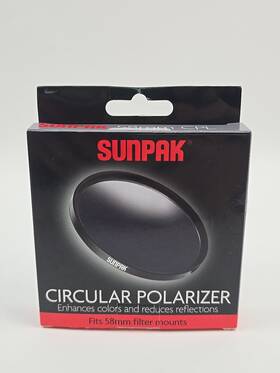 Df-58mm-cp Sunpak - Circle 58mm Polarizer Lens Filter Cracked