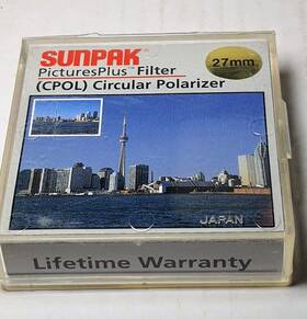 S27cpl Sunpak 27mm Circular Cir Polarizing Polarizer Lens Filter C-pl Cpl