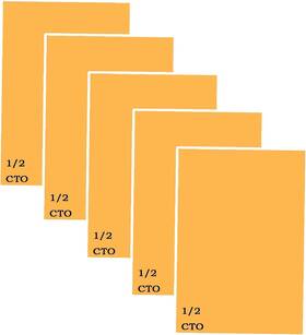 Sxbinyouli 445001879843 5 Pcs 1/2 Cto Light Gels Sheet Orange Correction Filter Colored Film Color