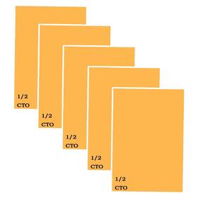 Sxbinyoulicto1 Sxbinyouli Sxbinyoulicto1/255 5 Pcs 1/2 Cto 16x20 Inch Light Gels Sheet Orange Correction Filter Film