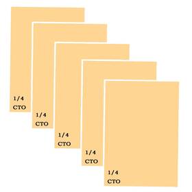 Sxbinyoulicto1 Sxbinyouli Sxbinyoulicto1/855 5 Packs 1/4 Cto Light Gels Sheet Orange Warm Correction Filter Colored Film C