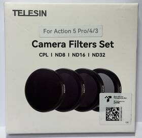 Nd16 Telesin 734598997878 Camera Lens Filter Set For Dji Action 5 Pro/4/3 4-pack Cpl Nd32 Nd8